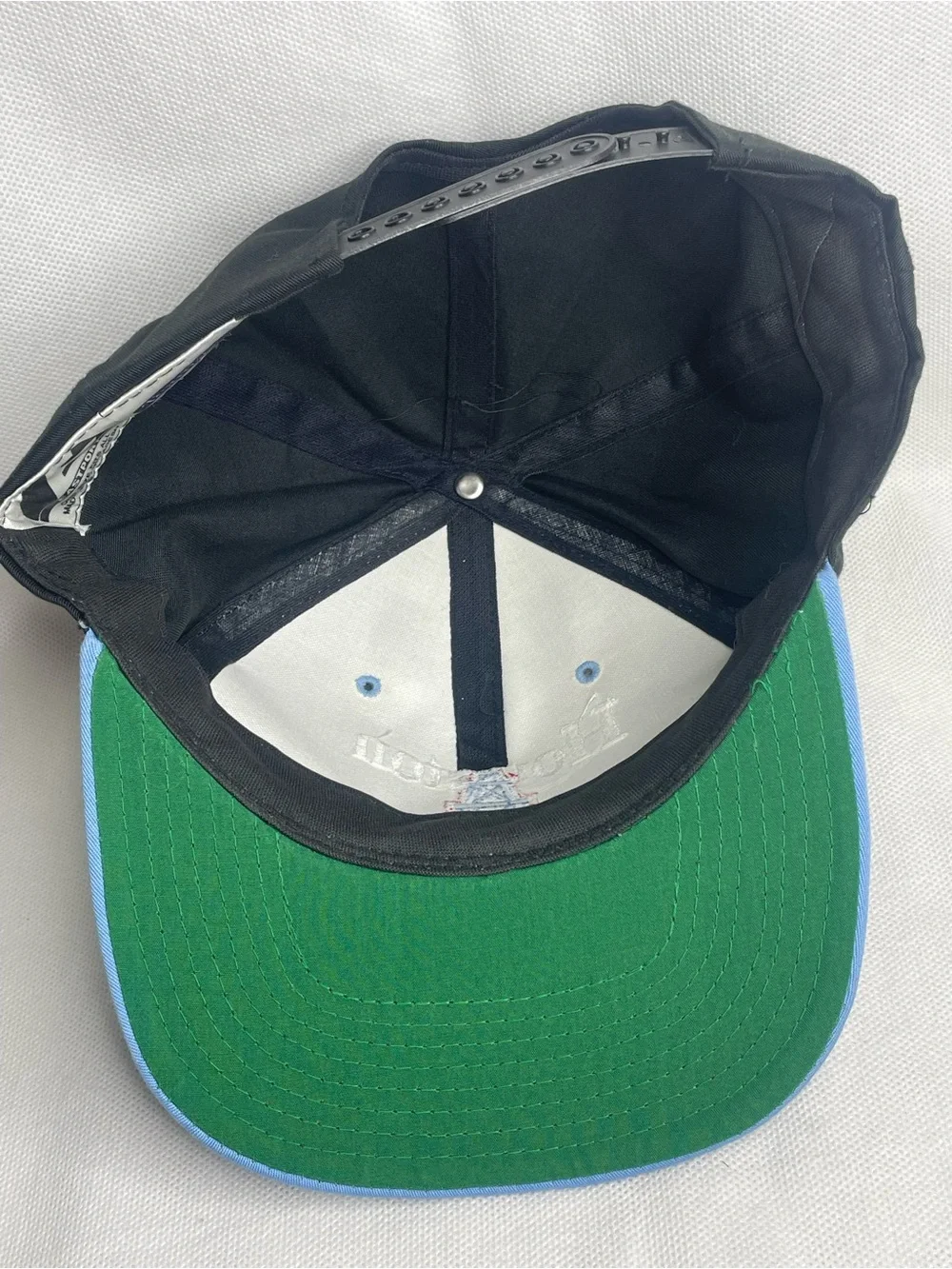 Vintage Eastport Team NFL Houston Oilers Football Snapback Cap Hat Trucker Black